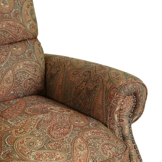 Domesis Cortez - Cloth Push Back Recliner Chair, Paisley