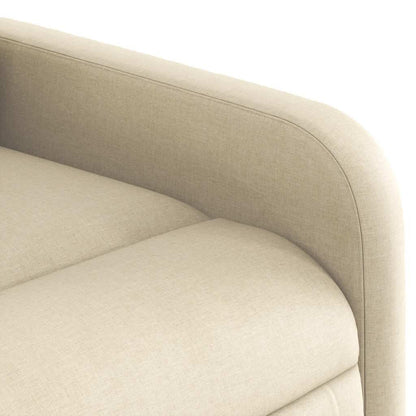 vidaXL electric stand-up massage recliner, fabric wingback chair with modern design.