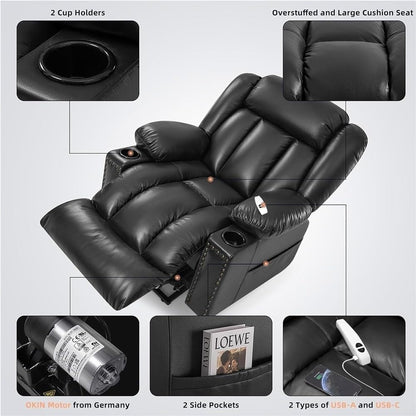 UOPYNE compact lift recliner, designed for petite users, heated massage, 3-position electric adjustment.