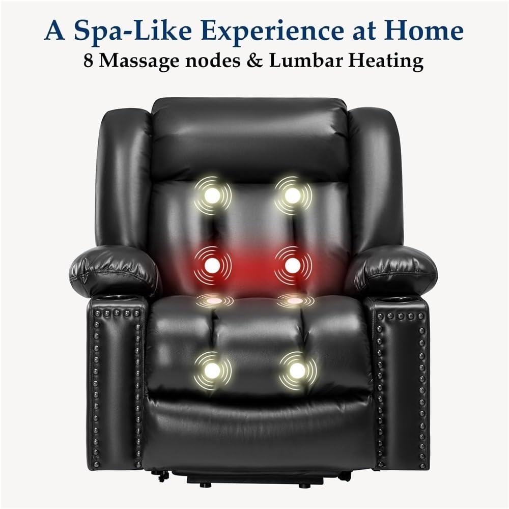 UOPYNE compact lift recliner, designed for petite users, heated massage, 3-position electric adjustment.