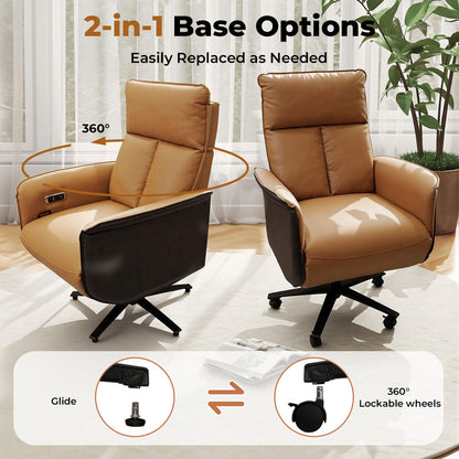 Liftsync big & tall executive recliner chair, electric tilt 90–155°, swivel base, USB port.