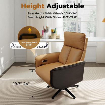 Liftsync big & tall executive recliner chair, electric tilt 90–155°, swivel base, USB port.