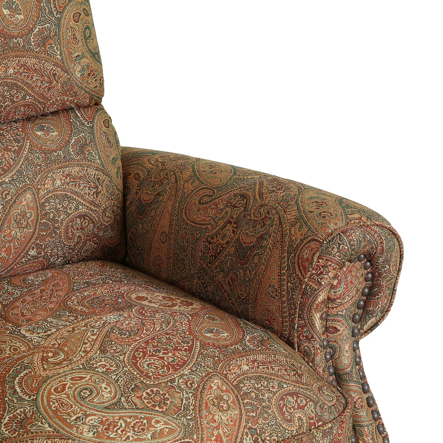 Domesis Cortez - Cloth Push Back Recliner Chair, Paisley
