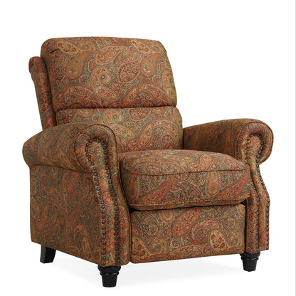 Domesis Cortez - Cloth Push Back Recliner Chair, Paisley