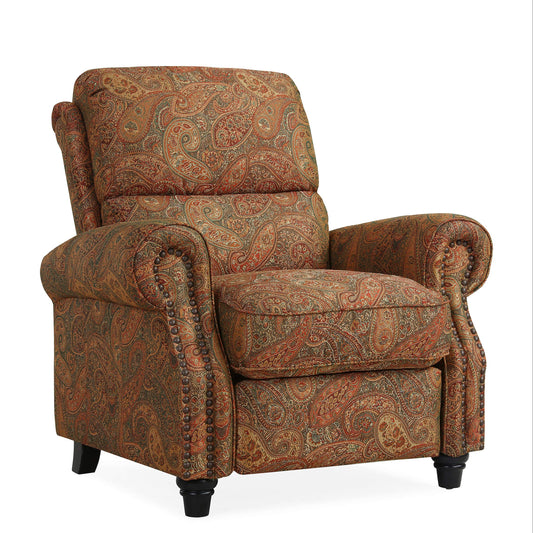 Domesis Cortez - Cloth Push Back Recliner Chair, Paisley