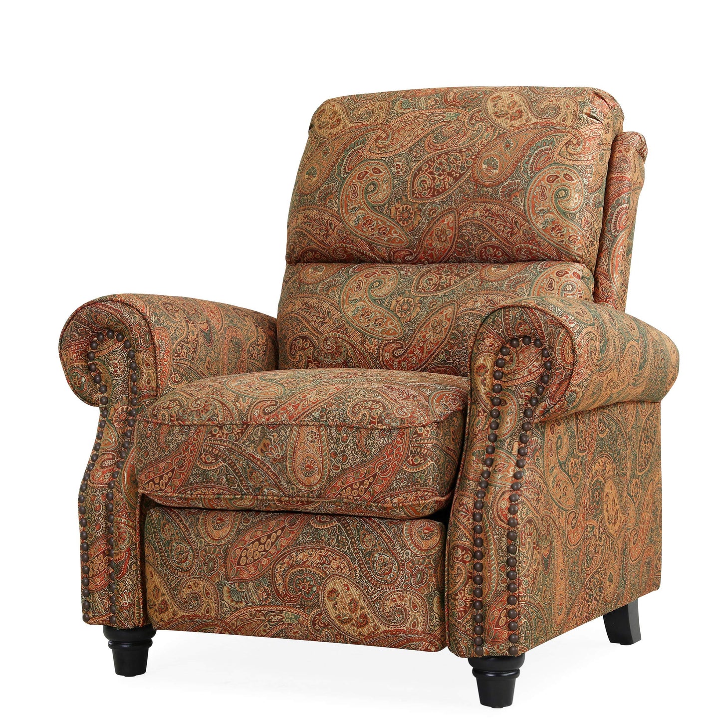 Domesis Cortez - Cloth Push Back Recliner Chair, Paisley