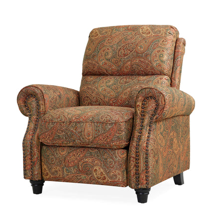 Domesis Cortez - Cloth Push Back Recliner Chair, Paisley