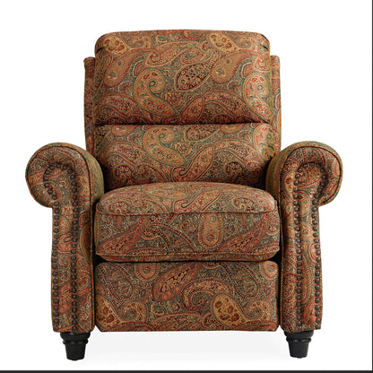 Domesis Cortez - Cloth Push Back Recliner Chair, Paisley